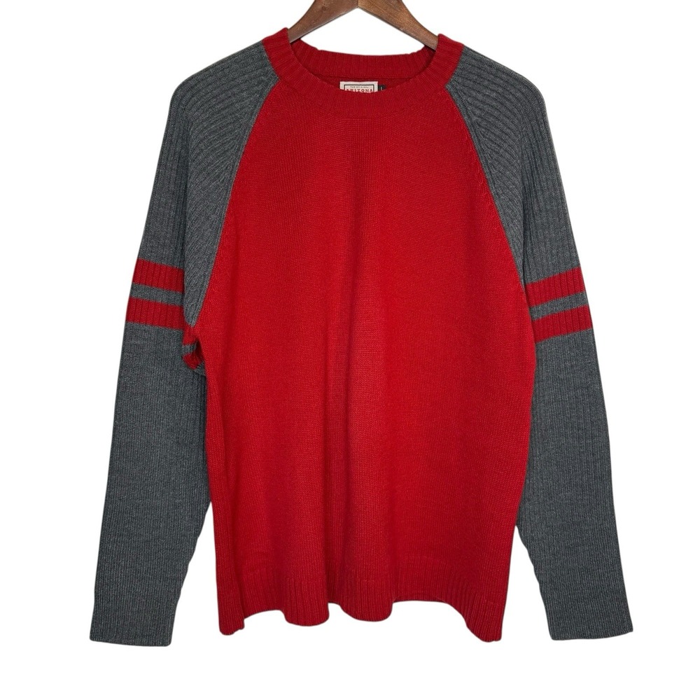 90s Y2K Arizona Jeans Knit Sweater Pullover Red Striped Skater Men's Size Large